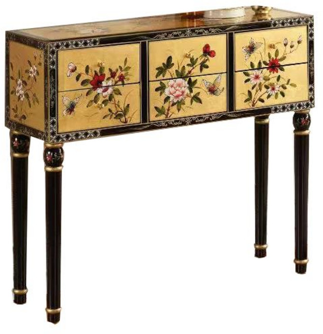 은박공예수납장 수납장 나비장 엔틱 금박 수납장, 차림새, N.길이100배너비30배높이87CM