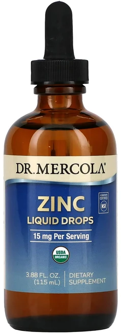 Dr. Mercola 아연 15mg 115ml(3.88fl oz), DrMercola아연15mg115ml388floz, 1개, 115ml - 쿠팡