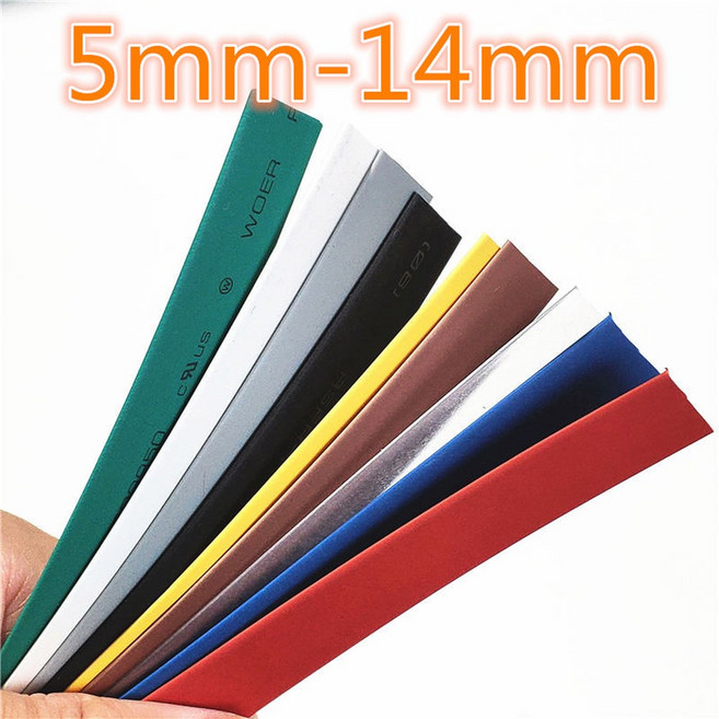 열 수축 튜브 와이어 1 미터 2 9 색 5mm 6mm 7mm 8mm 9mm 10mm 11mm 12mm m 14mm, Bla, 1개