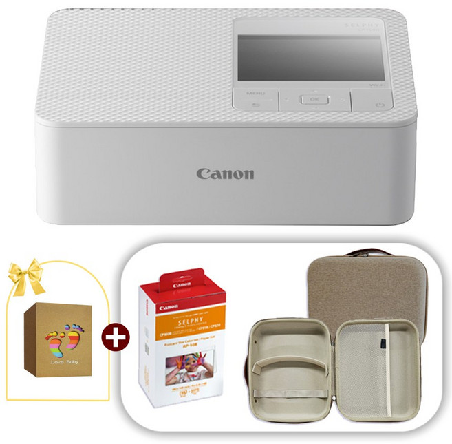 캐논 셀피 CP1500+RP-108+고급하드케이스+필름 화이트, CP1500 화이트+RP-108+고급하드케이스+필름