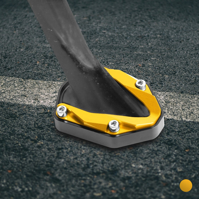 24년-26년 존테스 350D 튜닝 MOXI 사이드스탠드클립 말발굽 확장패드 발판, 노랑, 1개