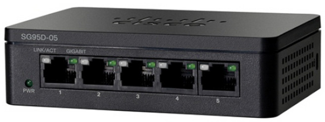 시스코 CISCO SG95D-05 기가 5포트 스위칭허브 1000Mbps, 1개
