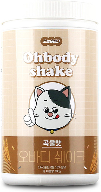 오늘의바디 오바디 단백질 쉐이크 곡물맛, 1개, 700g