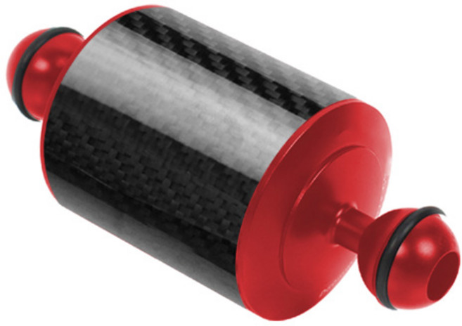 D60mm 카본 파이버 부력 암 25mm 듀얼 볼 헤드 5 8 10 12인치 GoPro 13 SLR 카메라 수중 다이빙 트레이 필 라이트 브래킷, [03] 5 Inch Float 100g, [01] Upgrade Red