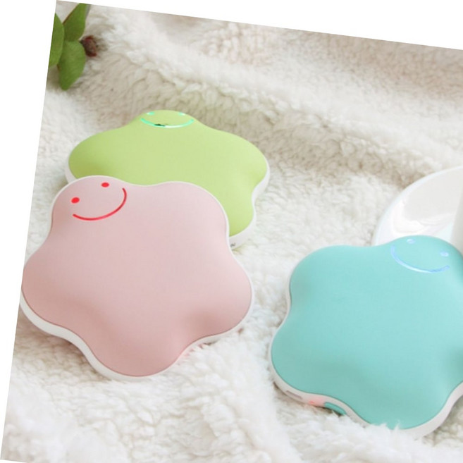 보조 3600mAh 외장 USB 충전식 배터리 스타 손난로, 구름_아이보리