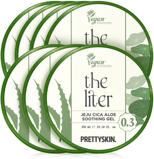 프리티스킨 더 리터 제주 시카 알로에수딩젤 300ml, 300g, 7개