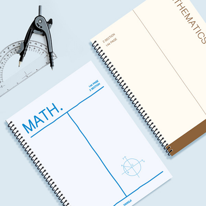 양지사 수학 연습장 2분할 좌철 노트 공책 양지, 단품, 단품