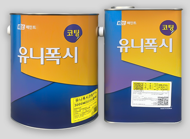 KCC페인트 유니폭시 코팅 황색 4kg 에폭시 상도 2액형 실내 바닥재 주차장 카페 사무실, 1개