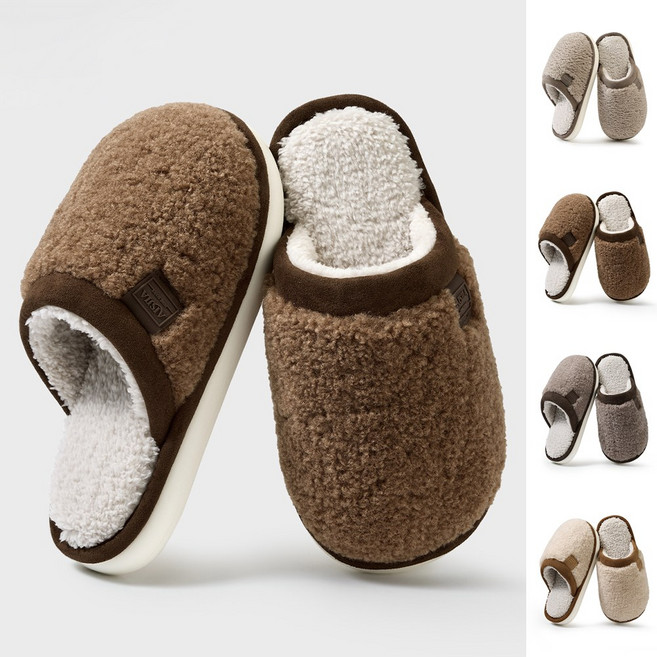 드리프 허그 양털 슬리퍼 겨울 퍼 안감 뮬 여성 남성 거실 실내화 방한 블로퍼 실내외 겸용