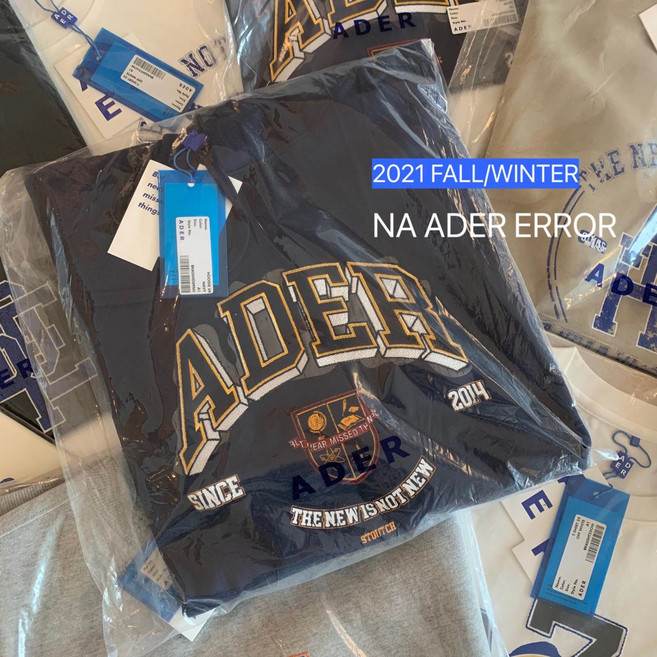 [고품질] 2021 가을 겨울 후드 스타일 기모 자수 스쿨룩 남녀 맨투맨