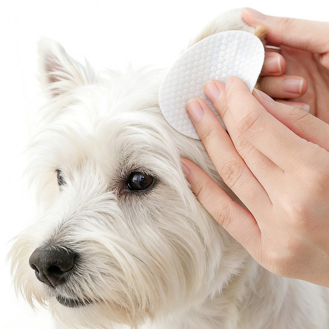 강아지 고양이 겸용 귀청소 패드 귀세정 티슈 100매 저자극 이어클리너, 1개, 0.1L