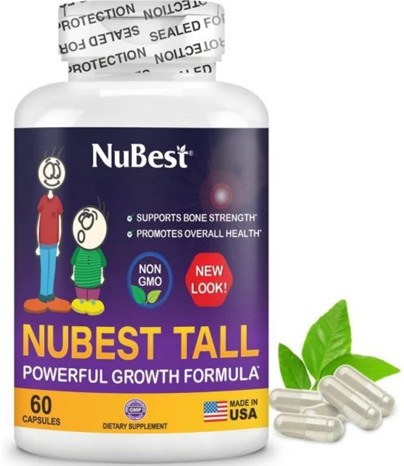 멀티비타민 멀티미네랄 NuBest Tall 5세 이상 매일 우유 마시지 않 청소년 위해 칼슘 콜라겐 허브로 강도 강인성 합니다 60캡슐 | 1개월 공급, Pack of 1 (New), 1개, 60정 - 쿠팡