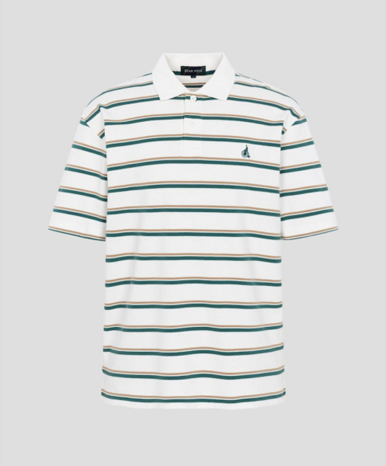 빈폴 BEANPOLE MEN 클럽 스트라이프 칼라넥 티셔츠 아이보리 BC6242C320 189674