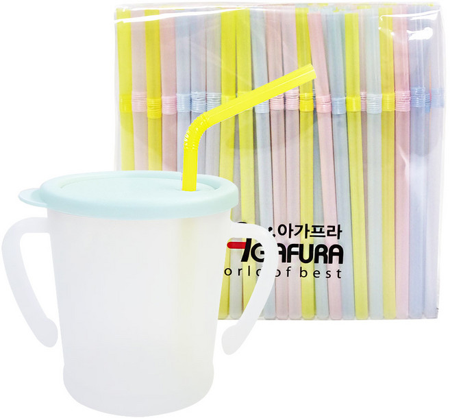 아가프라 뉴매직빨대컵+매직빨대 200P, 뉴매직빨대컵(민트)+빨대200p, 1세트