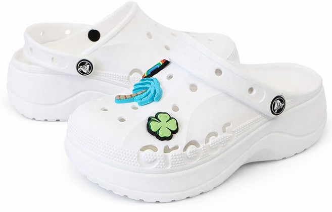 CROCS 정품 크록스 여성 바야 플랫폼 클로그 208186 레츄 악세사리