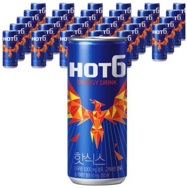 핫식스 오리지널 에너지음료, 250ml, 30개