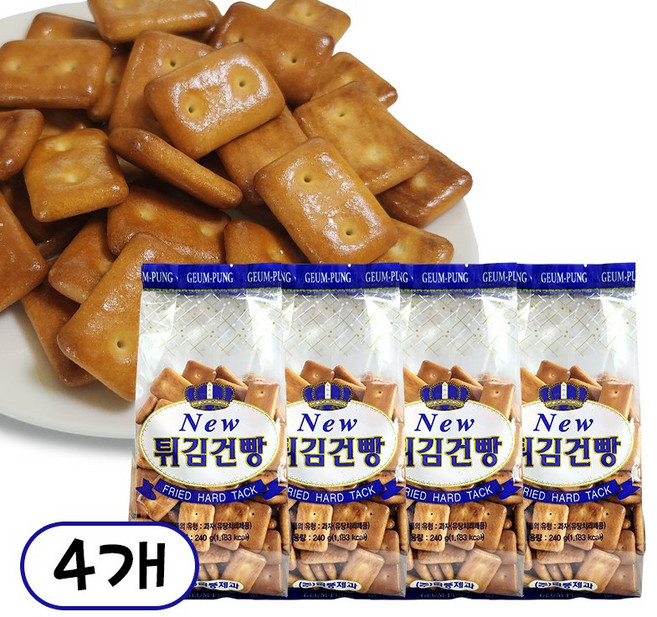 금풍제과 NEW 튀김 건빵, 240g, 4개
