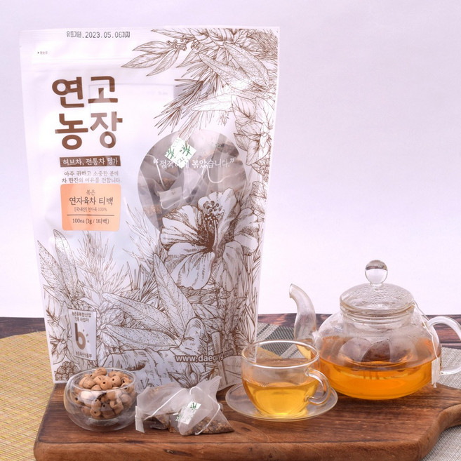 연고농장 국내산 볶은 연자육차 삼각티백 100ea, 1g, 1개, 100개입