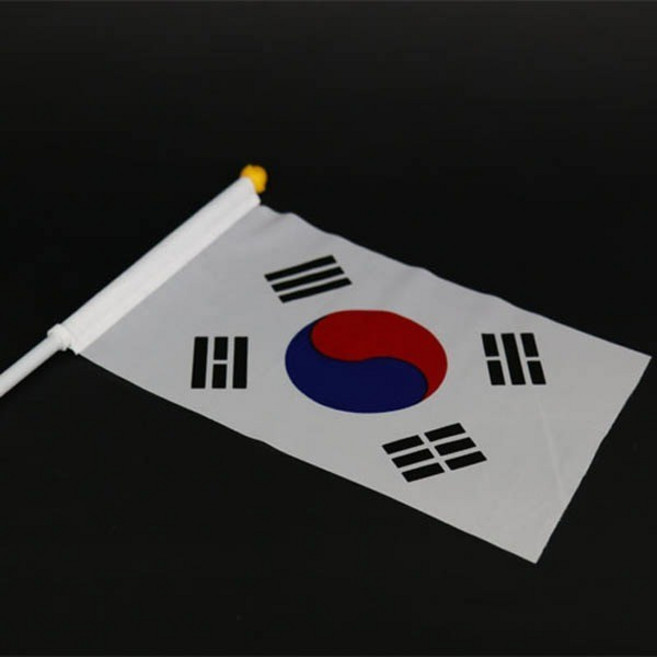 행사 고급 천 태극기 (수기) 국산 미니 응원 깃발 공연 운동회 축제 학교