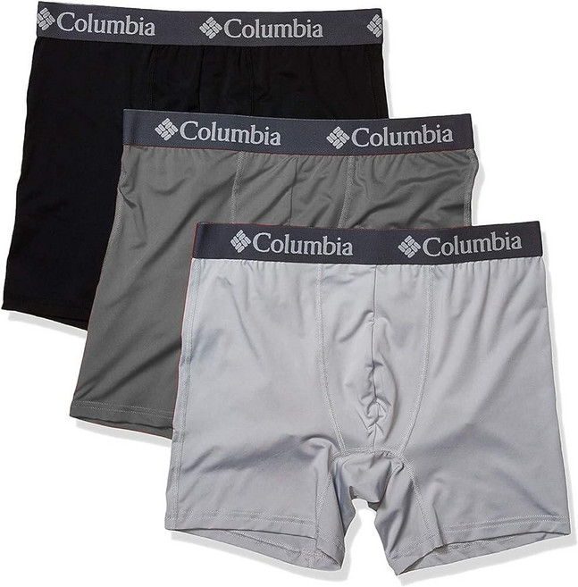 Columbia 남성용 올오버 메시 3팩 복서 브리프 양말 3팩 COL GY/시티/블랙 XXXL