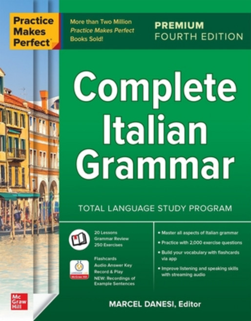 (영문도서) Practice Makes Perfect: Complete Italian Grammar Premium Fourth Edition Paperback, McGraw-Hill Companies, English, 9781266016035