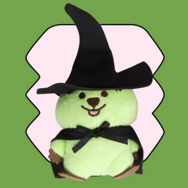 위키드 엘파바 인형 키링 꽃카 에디션, 1개, 그린