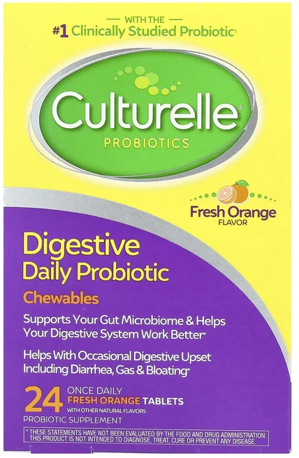 몸관리하세요 겨울입니다 Culturelle Digestive 데일리 프로바이오틱 츄어블 프레시 오렌지 1일 1회 24정(1정당 53mg) 특별관리진행, CulturelleDigestive데일리프로바이오틱츄어, 1 - 쿠팡