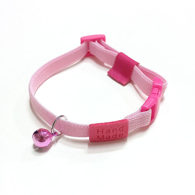 하니펫 강아지 고양이 예쁜 탄성밴드 방울 목걸이, 1개, 핑크