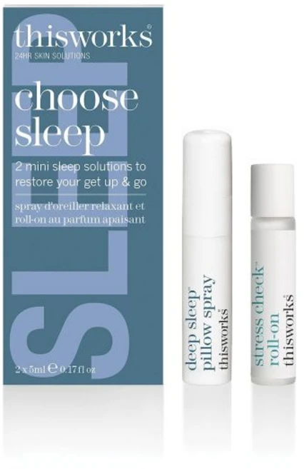 이 작품은 수면 여행 키트 딥 슬립 베개 미니 스프레이 및 유칼립투스 프랑켄스 라벤더 에센셜 오일이 함유된 아로마테라퓨틱스 롤러 볼 2x5ml를 선택합니다 - 쿠팡