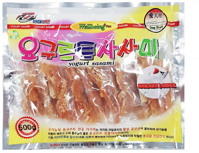 써니 요구르트 사사미 500g 습식사료/주식캔/주식파우치, 요구르트사사미, 3개
