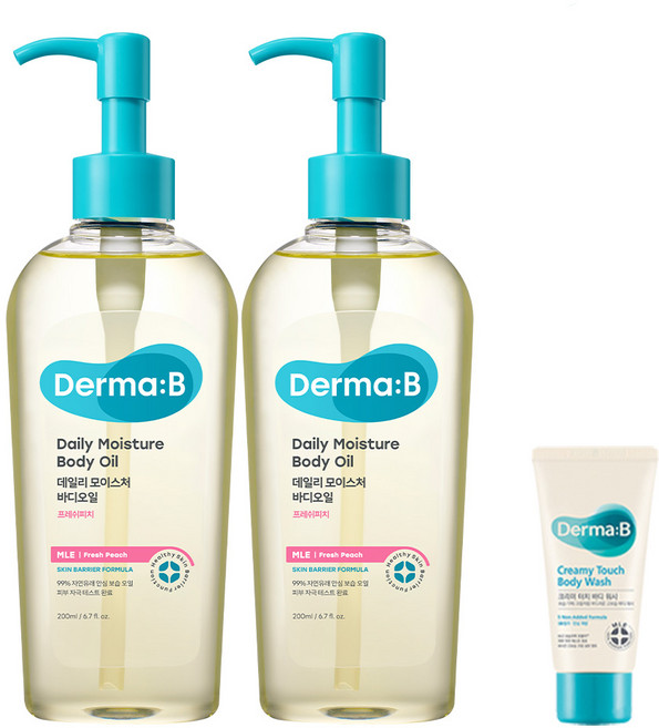 더마비 데일리 바디오일 200ml X 2개+튜브견본(랜덤), 2개