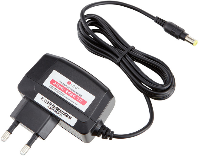LG유플러스 DC 5V 2A 벽걸이 어댑터 아답터 외경 5.5mm x 내경 2.1mm, 1개, LA-A238KL