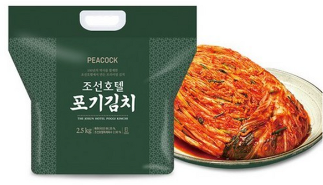 peacock 조선호텔 포기김치 냉장, 4kg, 1개
