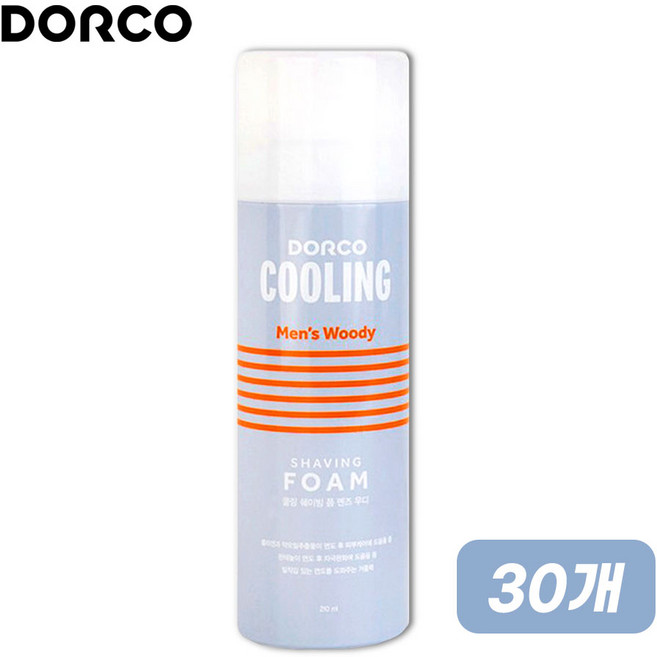 도루코 쿨링 쉐이빙 폼 멘즈 우디, 210ml, 30개
