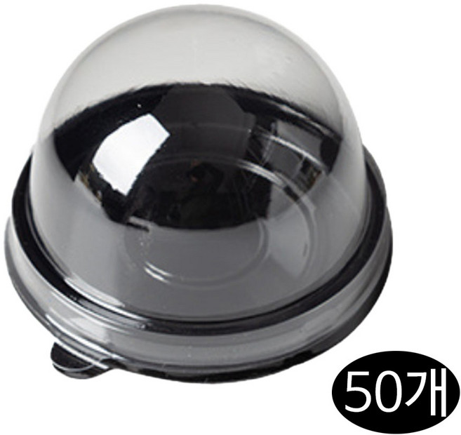 돔형 원형 사각형 투명한 다용도 플라스틱 포장 케이스, 50개, C. 돔형