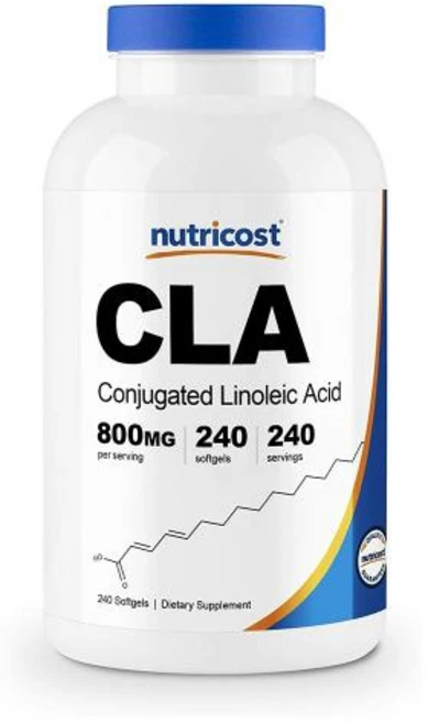뉴트리코스트 CLA 800mg 240캡슐 (8개월분) 글루텐프리 NON-GMO Conjugated Linoleic Acid, 240정, 1개 - 쿠팡