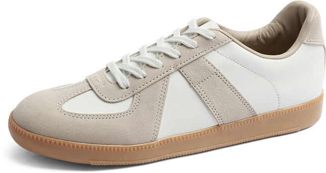 페이퍼플레인 남녀공용 천연소가죽 독일군 스니커즈 PP1512