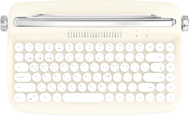 엑토 레트로 미니 블루투스 멀티페어링 키보드 B303, 텐키리스, 아이보리