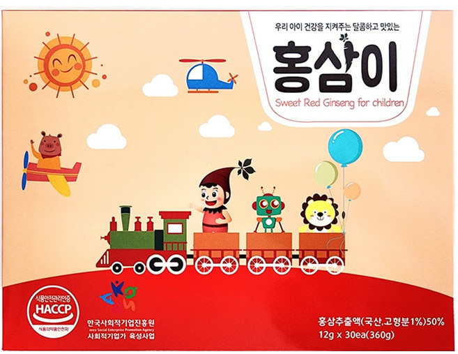 성장기 어린이 맞춤설계 HACCP 인증 달콤하고 맛있는 국내산 어린이 홈삼정 홍삼스틱 홍삼이 12g, 360g, 1박스
