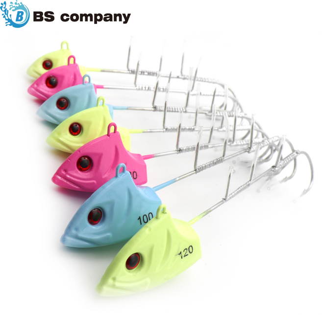 비에스컴퍼니 사우스포 텐야 더블훅 야광 UV 갈치지깅 갈치메탈 하드베이트, 핑크야광, 1개