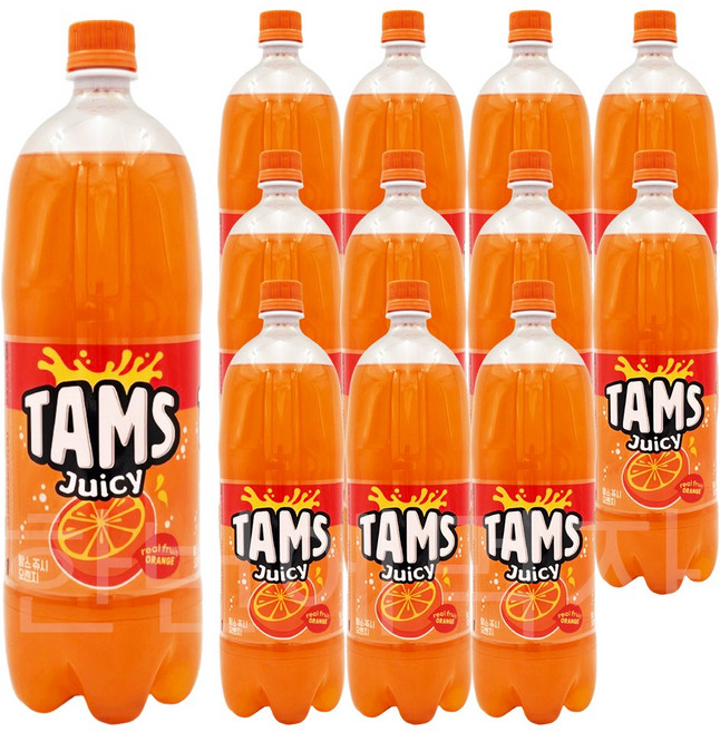 한번에먹자쇼핑몰 탐스쥬시 오렌지 1.5L 낱개 / 12페트, 12개