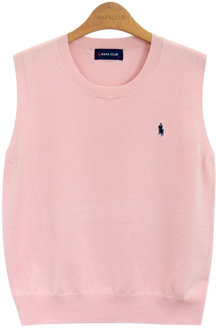 라파클럽 여성 라운드넥 민소매 니트 나시 여름 티셔츠