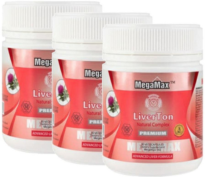메가맥스 리버톤 밀크씨슬 타우린 단델리온 캡슐 MEGAMAX LiverTon, 90정, 3개