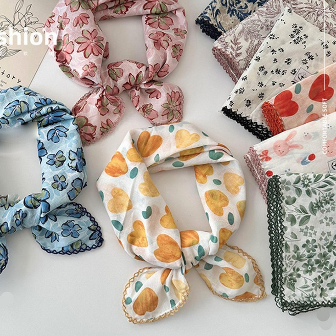 100%면 손수건 70x70 쁘띠스카프 26종 판촉물 답례품 단체선물 개별OPP