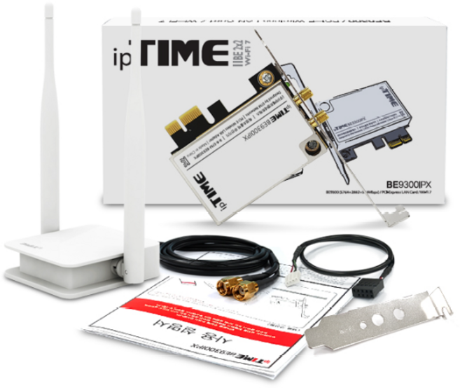BE9300IPX WIFI7 PCI-E 4.0 랜카드 9300Mbps 320MHz 지원 멀티링크 MLO OFDMA MU-MIMO 블루투스
