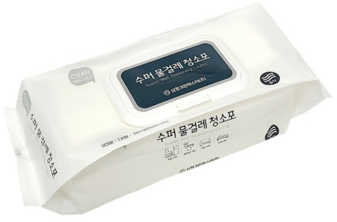 수퍼 물걸레 청소포 30매입 대형 가정 사무실 바닥 밀대 일회용 청소포 리필 교체용