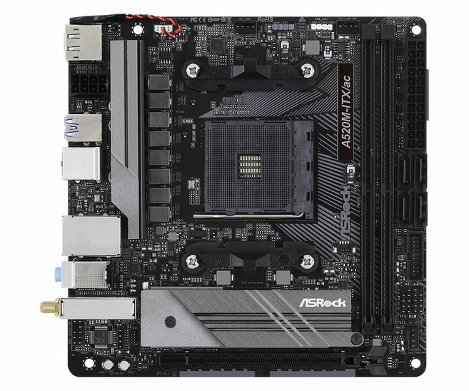 ASROCK A520M ITX AC 3200 3600 마더보드 ITX AM4 5600 지원 3400G 64GB DDR4 3900 미니 SSD 소켓 A520 5800 CPU