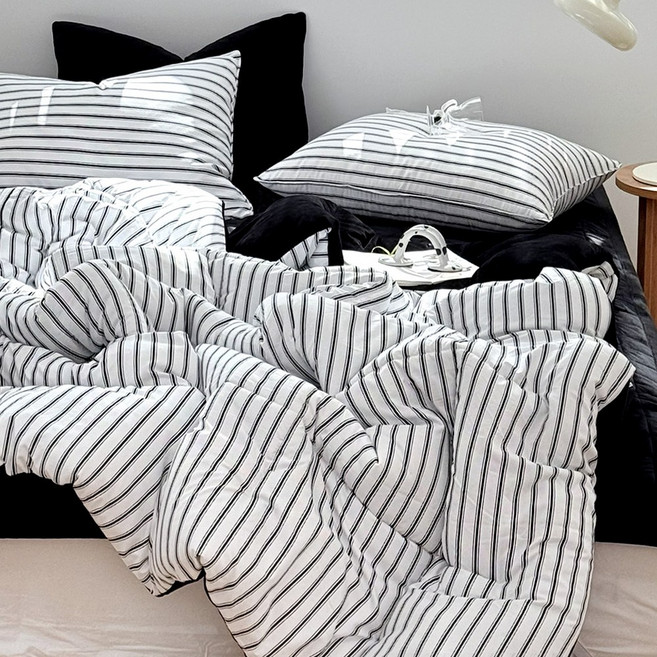 코니크 극세사 차렵이불 + 패드 + 베개커버 겨울 이불세트 SS/Q