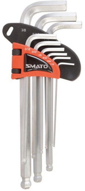 인치렌치 세트 육각렌치 볼렌치 BW-CM9I, 1개