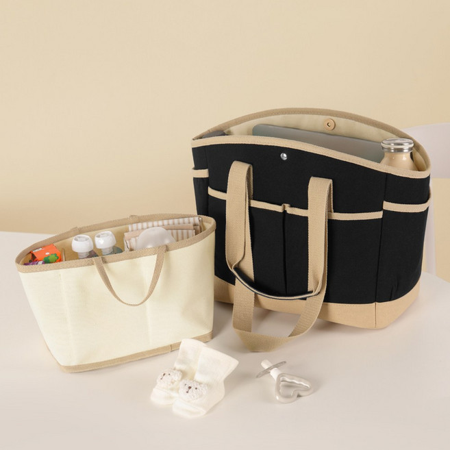 애드에딧 B급 라피네 대용량 기저귀 가방 + 이너백 세트, B급 블랙